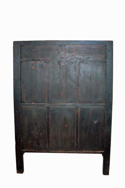 Red Antique Chinese Chinoiserie Style Cabinet - Dyag East