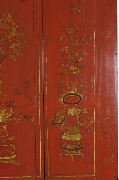 Red Antique Chinese Wedding Cabinet – 77 inches Tall - Dyag East