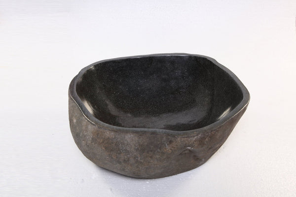 Round Free Form River Stone Vessel 3 - Dyag East