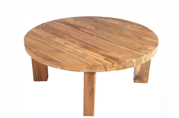 Round Modern Teak Coffee Table - Dyag East