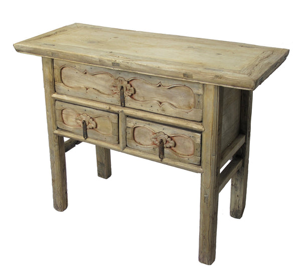 Rustic Asian Dressers with Decorative Carved Drawer Fronts 3 & 4 - Dyag East