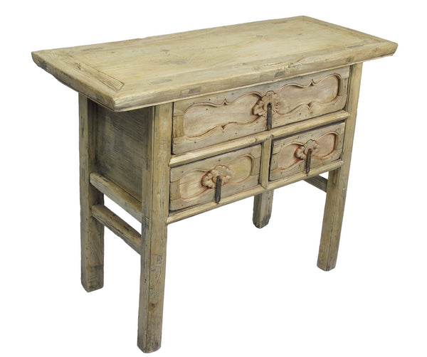 Rustic Asian Dressers with Decorative Carved Drawer Fronts 3 & 4 - Dyag East