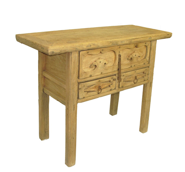 Rustic Asian Dressers with Decorative Carved Drawer Fronts 3 & 4 - Dyag East