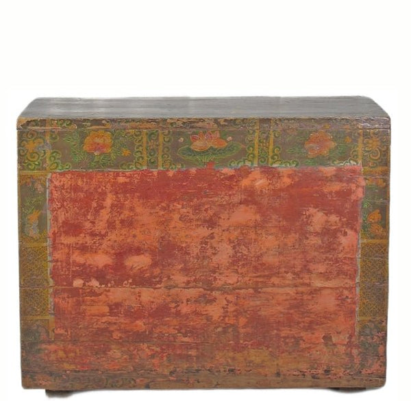 Rustic Red/Green Antique Cabinet - Dyag East