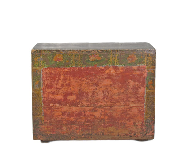 Rustic Red/Green Antique Cabinet - Dyag East