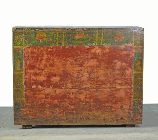 Rustic Red/Green Antique Cabinet - Dyag East