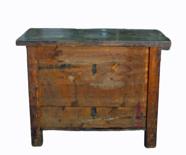 Rustic Red/Green Antique Cabinet - Dyag East