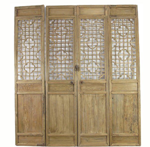 Set of 4 Antique Farmer Screen Door Panels - Dyag East