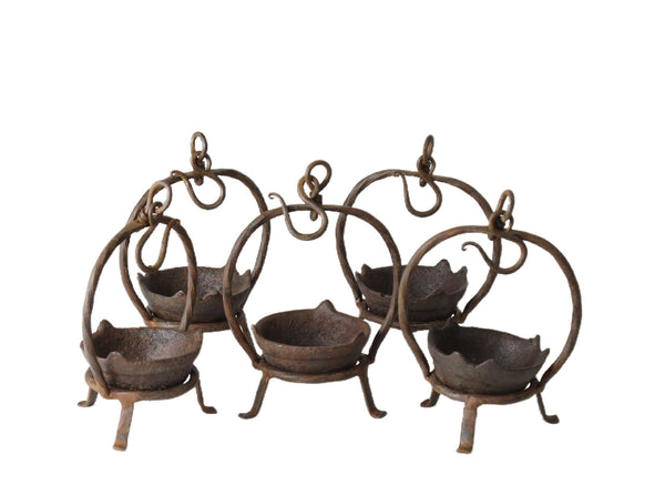Set of 5 Vintage Oil Burner or Candle Holder - Dyag East
