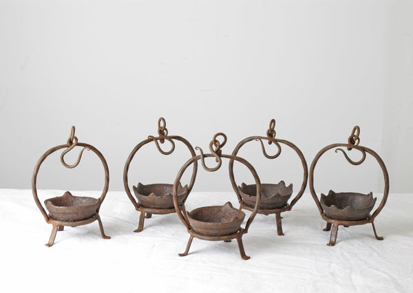 Set of 5 Vintage Oil Burner or Candle Holder - Dyag East
