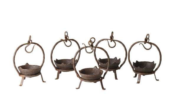 Set of 5 Vintage Oil Burner or Candle Holder - Dyag East