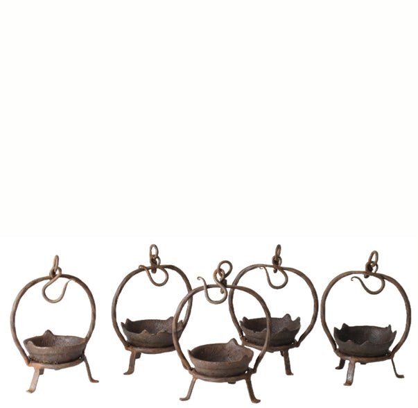 Set of 5 Vintage Oil Burner or Candle Holder - Dyag East