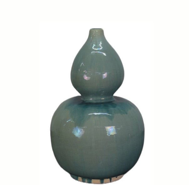 Turquoise Bottle Gourd Vase - Dyag East