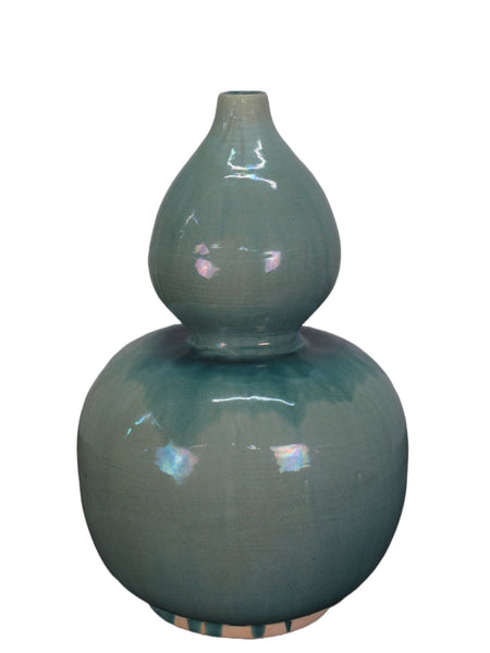 Turquoise Bottle Gourd Vase - Dyag East