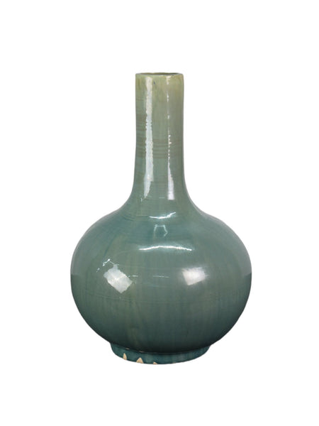 Turquoise Long Neck Vase - Dyag East