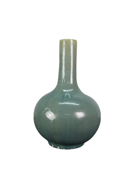 Turquoise Long Neck Vase - Dyag East