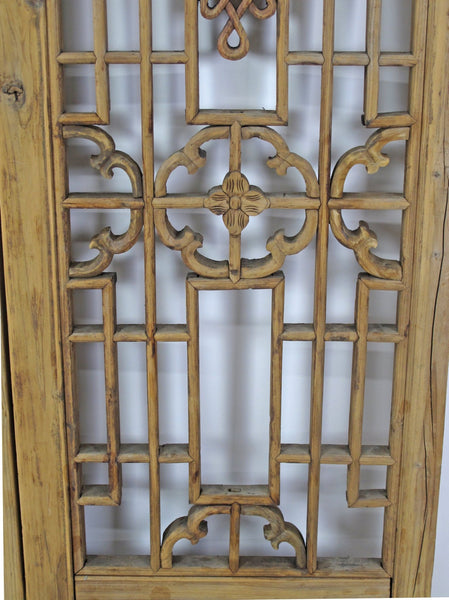Two Antique Chinese Wood Screen Panels - Dyag East