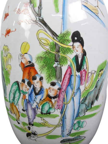 Vintage Chinese Famille Rose Porcelain Vase - Dyag East