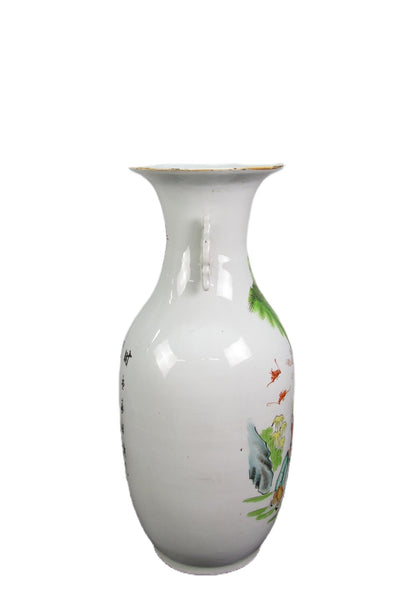 Vintage Chinese Famille Rose Porcelain Vase - Dyag East