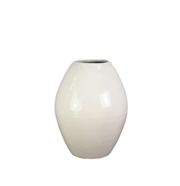 White Oblong Jar - Dyag East