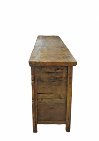 Z - 9 Feet Long Red Antique Chinese Buffet Sideboard Cabinet - Dyag East