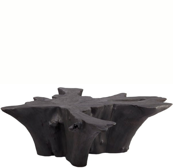 Z - Black Burnt Organic Teak Root Coffee Table 84 - Dyag East