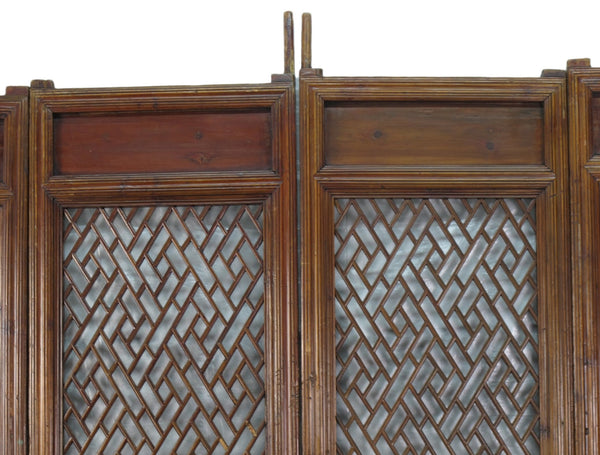 Z - Set of 4 Antique Lattice Screen Door Panel - Dyag East