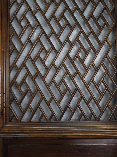Z - Set of 4 Antique Lattice Screen Door Panel - Dyag East